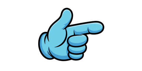 Hand with Index Finger Pointing Forward Cartoon Illustration – Vector Clipart of Human Gesture, Tapping Motion, UI Navigation Symbol, Flat Design for App, Web, Infographic, Communication Concept