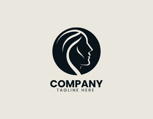 Futuristic Cyberpunk Humanoid Head Artificial Intelligence Modern Tech Vector Logo Design