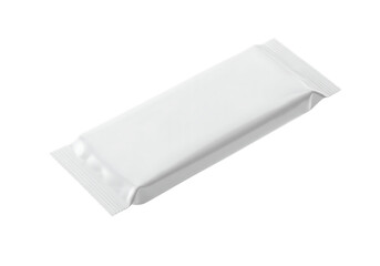 Blank white snack bar packaging mockup Isolated on transparent background for branding