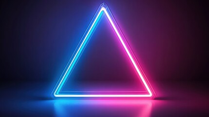 Neon triangle graphic, vibrant colors