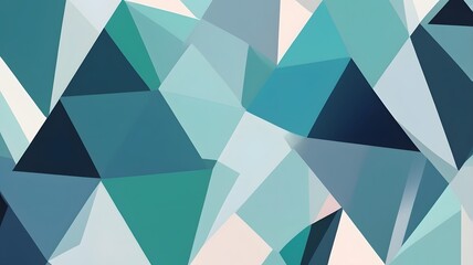 Geometric pattern of overlapping transparent triangles in cool tones &mdash; minimal and professional 4