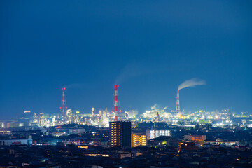 Fototapeta premium 三重県四日市市 四日市コンビナートの風景