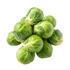 Fototapeta premium Brussel Sprouts isolated on transparent png 