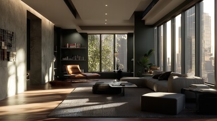 Modern interior design living room

