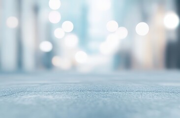 Abstract blurred light blue background with bokeh and copy space for text, soft focus effect, white and gray color scheme, minimalistic style, elegant, professional, high resolution, sharp details