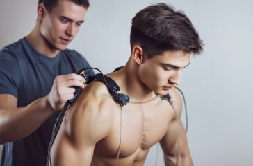 Young Athlete Receiving Physical Therapy Treatment for Muscle Recovery and Performance Enhancement