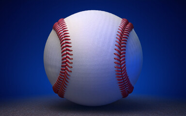 baseball on blue background
