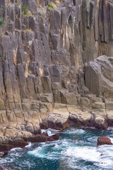 Naklejka premium 三重県熊野市 楯ヶ崎の柱状節理