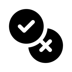 Obraz premium decision glyph icon