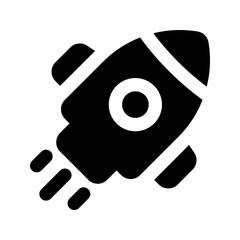 Obraz premium rocket glyph icon
