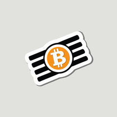 logo Bitcoin icon vector illustration