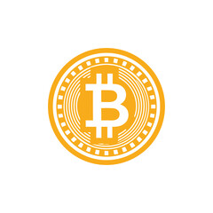 logo Bitcoin icon vector illustration