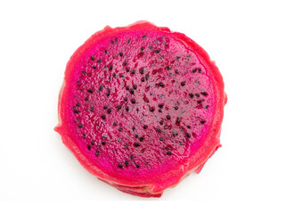 Fresh Dragon Fruit on White Background