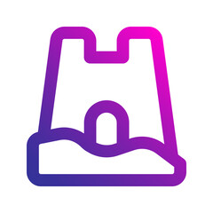 sand castle gradient icon
