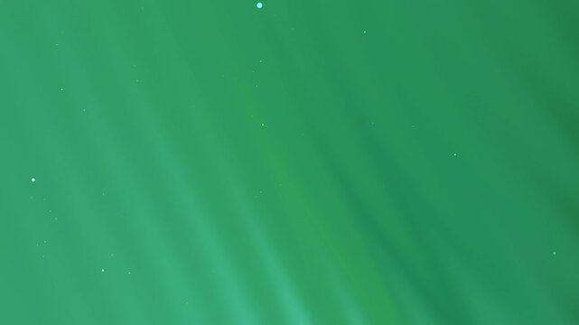 Emerald green background showcases a breathtaking green aurora borealis with faint stars.
