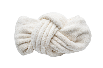 3D Render a white knotted knot on a white background