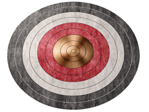 Abstract Concentric Circles Target Design on Transparent Background, PNG - Powered by Adobe