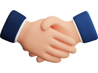 Business handshake symbolizing agreement and partnership on a white background