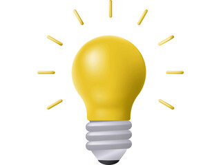 Bright light bulb icon symbolizing a creative business solution