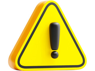 Yellow triangle danger sign: an icon of caution and safety, alerting to road hazards