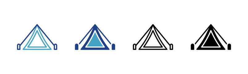 Mountain tents are a visual representation of camping or mountain climbing activities, often associated with the spirit of adventure, natural exploration and freedom.