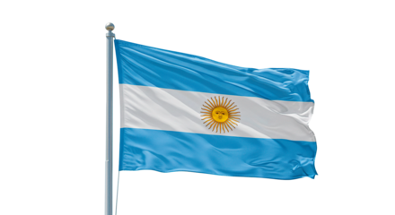 Argentina flag waving patriotic symbol national identity country pride south american nation republic
