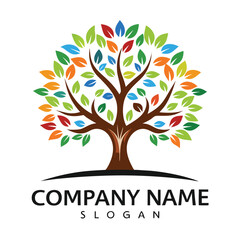 Obraz premium Colorful Tree Logo