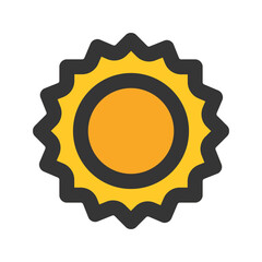 sun outline fill icon