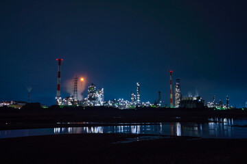 三重県四日市市　四日市コンビナートの風景