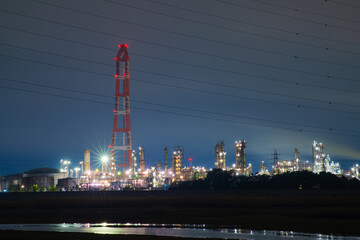 三重県四日市市　四日市コンビナートの風景