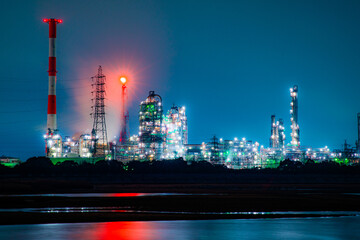 三重県四日市市　四日市コンビナートの風景