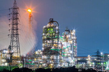 三重県四日市市　四日市コンビナートの風景