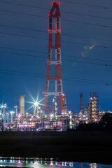 三重県四日市市　四日市コンビナートの風景