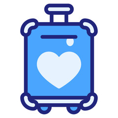 luggage blue style icon