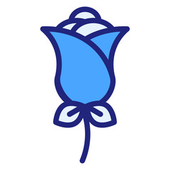rose blue style icon