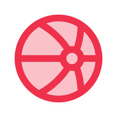 Fototapeta premium beach ball outline fill icon