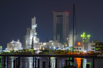 三重県四日市市　四日市コンビナートの風景