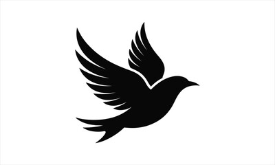 Obraz premium Stylized bird in flight silhouette