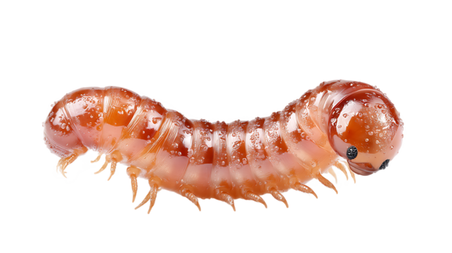 Macro Photograph Of A Millipede On A Transparent Background