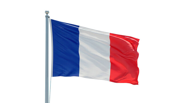 French national symbol flag waving in the wind patriotic france day celebration european country identity