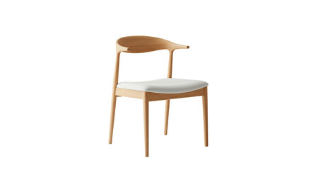 Shop wooden dining chair with white cushion modern furniture for home office and living room furniture design