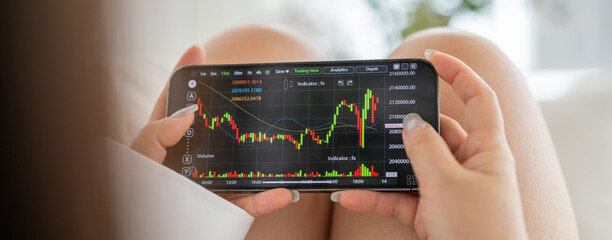 Business people with stock market chart financial trading, online investment, stock exchange...