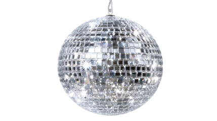 Fototapeta premium Reflective Disco Ball On Transparent Background
