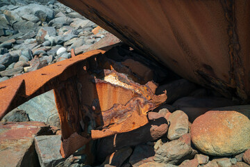 Shipwreck remains on Monhegan Island, Maine