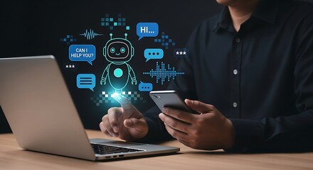 AI Virtual Assistant Chat UI Concept 2026.Advanced Chatbot System for Smart Communication ,AI Assistant with Message Bubbles,2026 AI Technology for  Communication,Advanced Chatbot Interface for Suppor