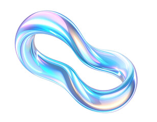 holographic blue shape