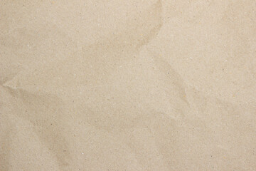 Old paper vintage texture surface for background. Recycle pale brown paper crumpled texture, Cream color recycled kraft paper texture blank with copy space for text.
