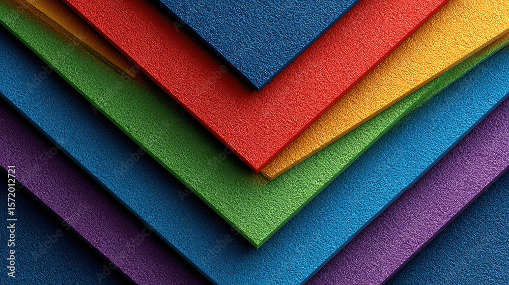 Poster layered abstract background with colorful triangular paper