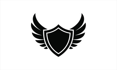 Abstract emblem design with silhouette