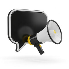 Megaphone on Speech Bubble
